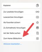 Anleitung, wie man eine Website als App abspeichert - Apple Part 2